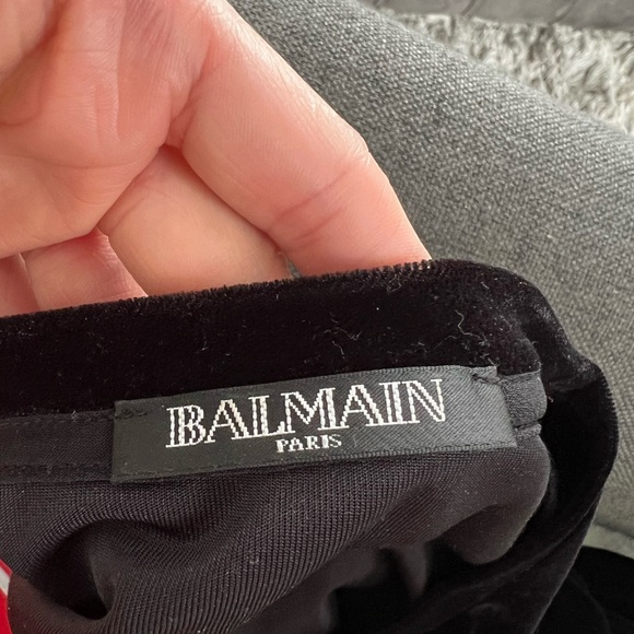 BALMAIN Velvet glitter logo top - Picture 6 of 10